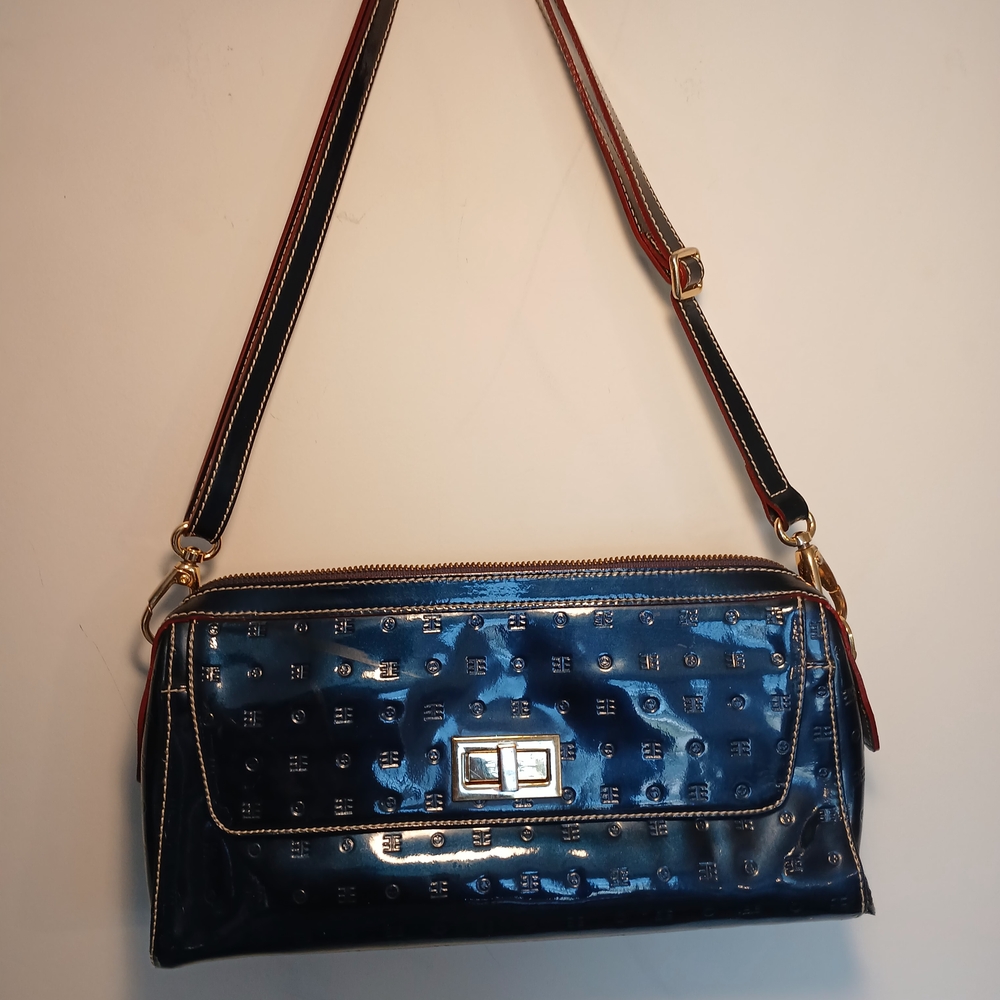 REHAB BAG🩷 Arcadia Blue Shoulder Bag with Gold Details